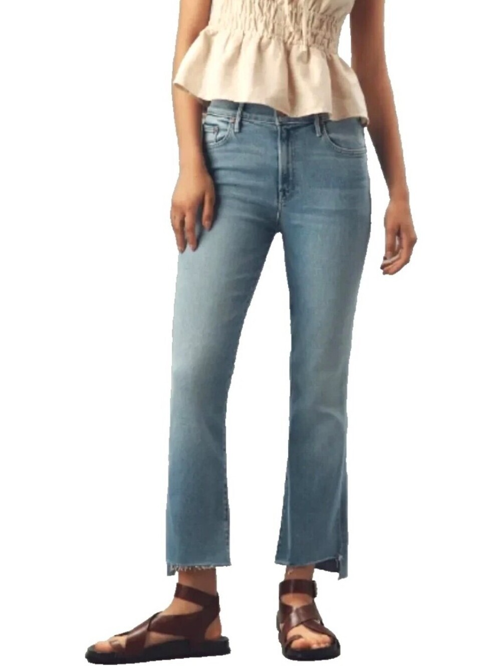 Mother The Insider Crop Step Fray Jeans Blessing In Disguise
